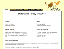 Tablet Screenshot of millersvilleturkeytrot.com